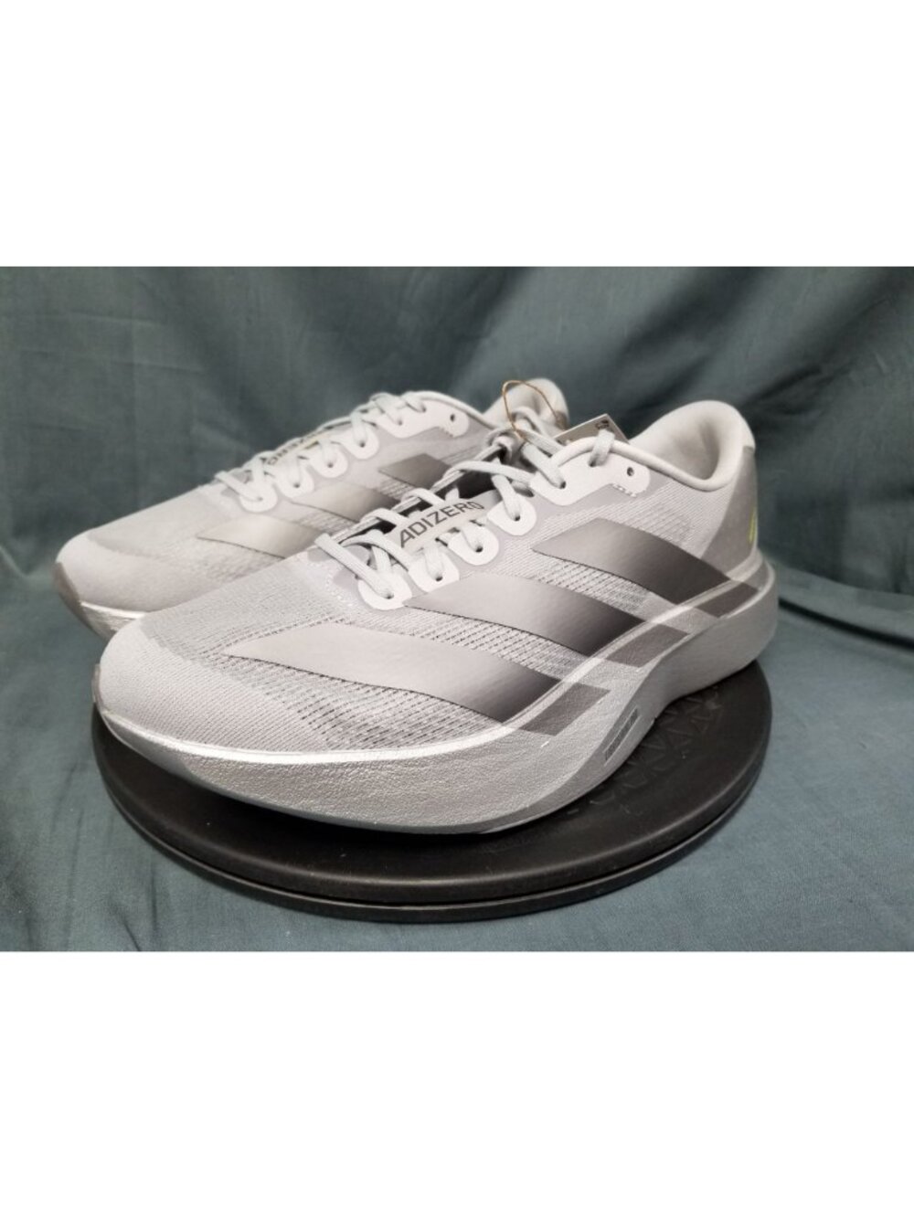 Adidas Adizero Evo SL M Silver Metallic JR3419 Men's Size 9.5 NEW NO BOX! - Picture 4 of 11
